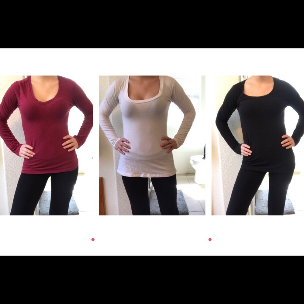 Bundle of 3 long sleeve shirts